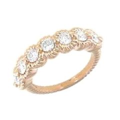 Pierścionek Roberto Coin Cento różowe złoto diamenty rozmiar 13