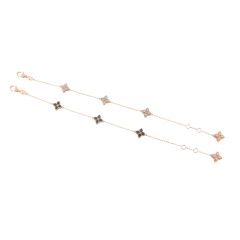 Bransoletka Roberto Coin Princess Flower różowe złoto diamenty 18 cm