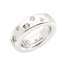 Pierścionek Pomellato Iconica białe złoto diamenty rozmiar 14