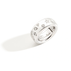 Pierścionek Pomellato Iconica białe złoto diamenty rozmiar 16