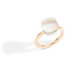 Pierścionek Pomellato Nudo różowe złoto Kwarc rozmiar 12
