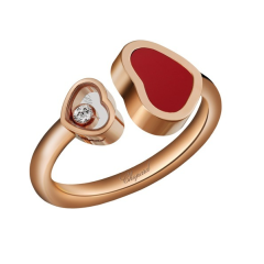 Pierścionek Chopard Happy Hearts różowe złoto diament rozmiar 8