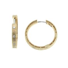 Kolczyki Roberto Coin Princess żółte złoto diamenty