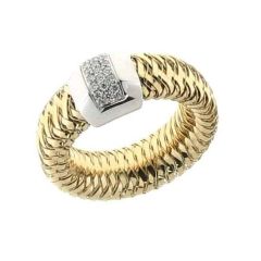 Pierścionek Roberto Coin Primavera żółte złoto diamenty rozmiar 15