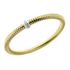 Bransoletka Roberto Coin Primavera żółte złoto diamenty 17 cm
