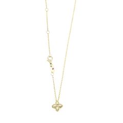 Naszyjnik Roberto Coin Princess Flower żółte złoto diamenty 45 cm