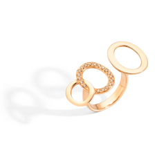 Pierścionek Pomellato Brera różowe złoto diamenty rozmiar 13