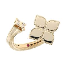 Pierścionek Roberto Coin Princess Flower żółte złoto diamenty rozmiar 11