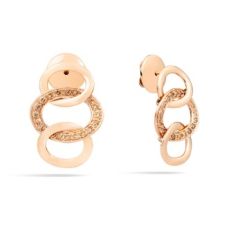 Kolczyki Pomellato Brera różowe złoto diamenty