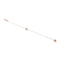 Bransoletka Roberto Coin Princess Flower różowe złoto diamenty 18 cm