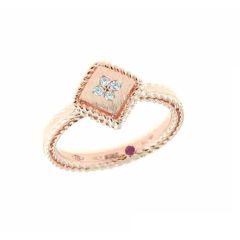 Pierścionek Roberto Coin Palazzo Ducale różowe złoto diamenty rozmiar 15