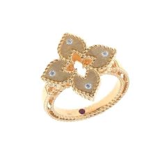 Pierścionek Roberto Coin Venetian Princess żółte złoto diamenty rozmiar 13