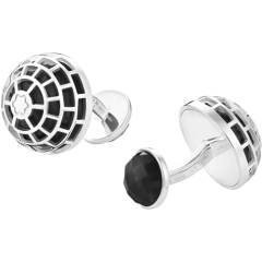 Spinki do mankietów Montblanc Meisterstück srebro onyx