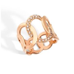 Pierścionek Pomellato Brera różowe złoto diamenty rozmiar 14