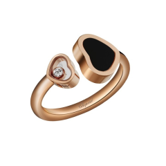 Pierścionek Chopard Happy Hearts różowe złoto diamenty rozmiar 11