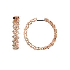 Kolczyki Roberto Coin Roman Barocco różowe złoto diamenty