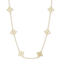 Naszyjnik Roberto Coin Carousel żółte złoto diamenty 45 cm