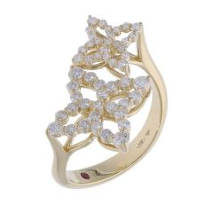 Pierścionek Roberto Coin Diamond Princess żółte złoto diamenty rozmiar 12