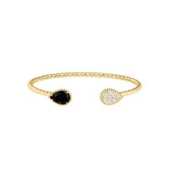 Bransoletka Boucheron Serpent Bohème żółte złoto diamenty onyx 16 cm