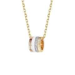 Naszyjnik Boucheron Quatre złoto diamenty Ceramika 50 cm