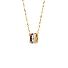 Naszyjnik Boucheron Quatre żółte i różowe złoto diament brązowe PVD 45 cm