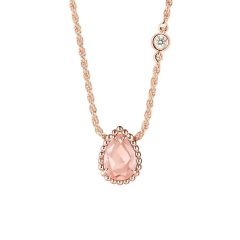 Naszyjnik Boucheron Serpent Bohème różowe złoto diamenty Kwarc 44 cm