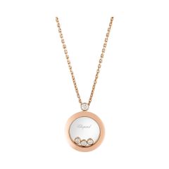 Naszyjnik Chopard Happy Diamonds różowe złoto diamenty 42 cm