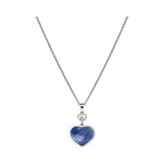 Naszyjnik Chopard Happy Hearts białe złoto diament Masa perłowa 45cm