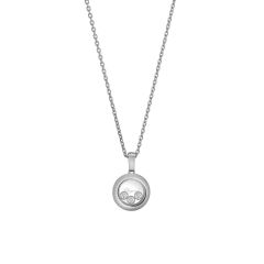 Naszyjnik Chopard Happy Diamonds białe złoto diamenty 42 cm
