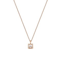 Naszyjnik Chopard Happy Diamonds różowe złoto diamenty 42 cm