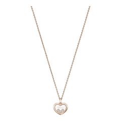 Naszyjnik Chopard Happy Diamonds różowe złoto diamenty 45cm