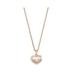 Naszyjnik Chopard Happy Diamonds różowe złoto diamenty 42 cm