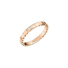 Pierścionek Chopard Ice Cube różowe złoto diament rozmiar 14