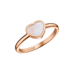 Pierścionek Chopard Happy Hearts różowe złoto Masa perłowa rozmiar 15