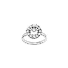 Pierścionek Chopard Happy Diamonds białe złoto diamenty rozmiar 14