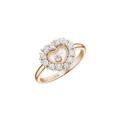 Pierścionek Chopard Happy Diamonds różowe złoto diamenty rozmiar 13