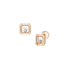 Kolczyki Chopard Happy Diamonds różowe złoto diamenty