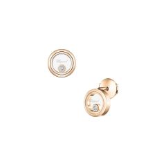Kolczyki Chopard Happy Diamonds różowe złoto diamenty
