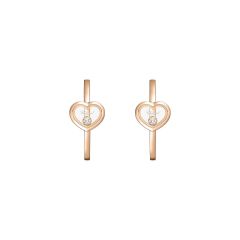 Kolczyki Chopard Happy Diamonds różowe złoto diamenty