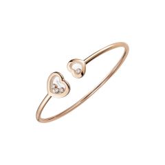Bransoletka damska Chopard Happy Diamonds różowe złoto diamenty 17 cm
