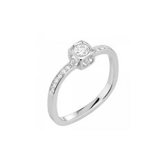 Pierścionek Dinh Van Le Cube Diamant białe złoto diamenty rozmiar 13