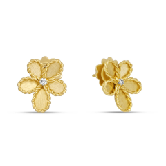 Kolczyki Roberto Coin Jasmine żółte złoto diamenty