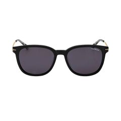 Okulary przeciwsłoneczne Montblanc okrągłe z czarną oprawką