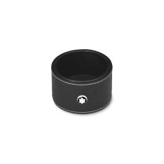 Okrągła taca na biurko Montblanc z czarnej skóry (small)