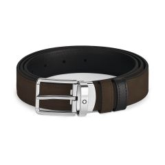 Pasek do spodni Montblanc dwustronny z klasyczną klamrą Brown/Black 30 mm