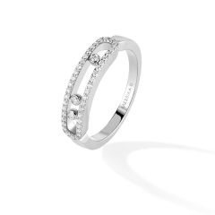 Pierścionek Messika Baby Move białe złoto diamenty rozmiar 13