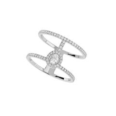 Pierścionek Messika Glam&#039;azone białe złoto diamenty rozmiar 13