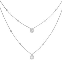 Naszyjnik Messika My Twin białe złoto diamenty 60 cm