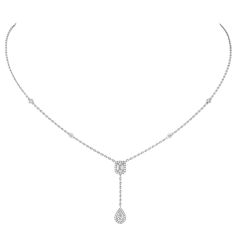 Naszyjnik Messika My Twin białe złoto diamenty 45 cm