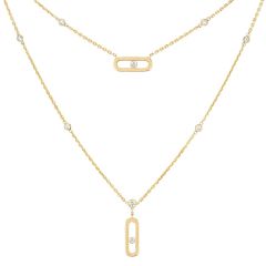 Naszyjnik Messika Move Uno żółte złoto diamenty 45 cm